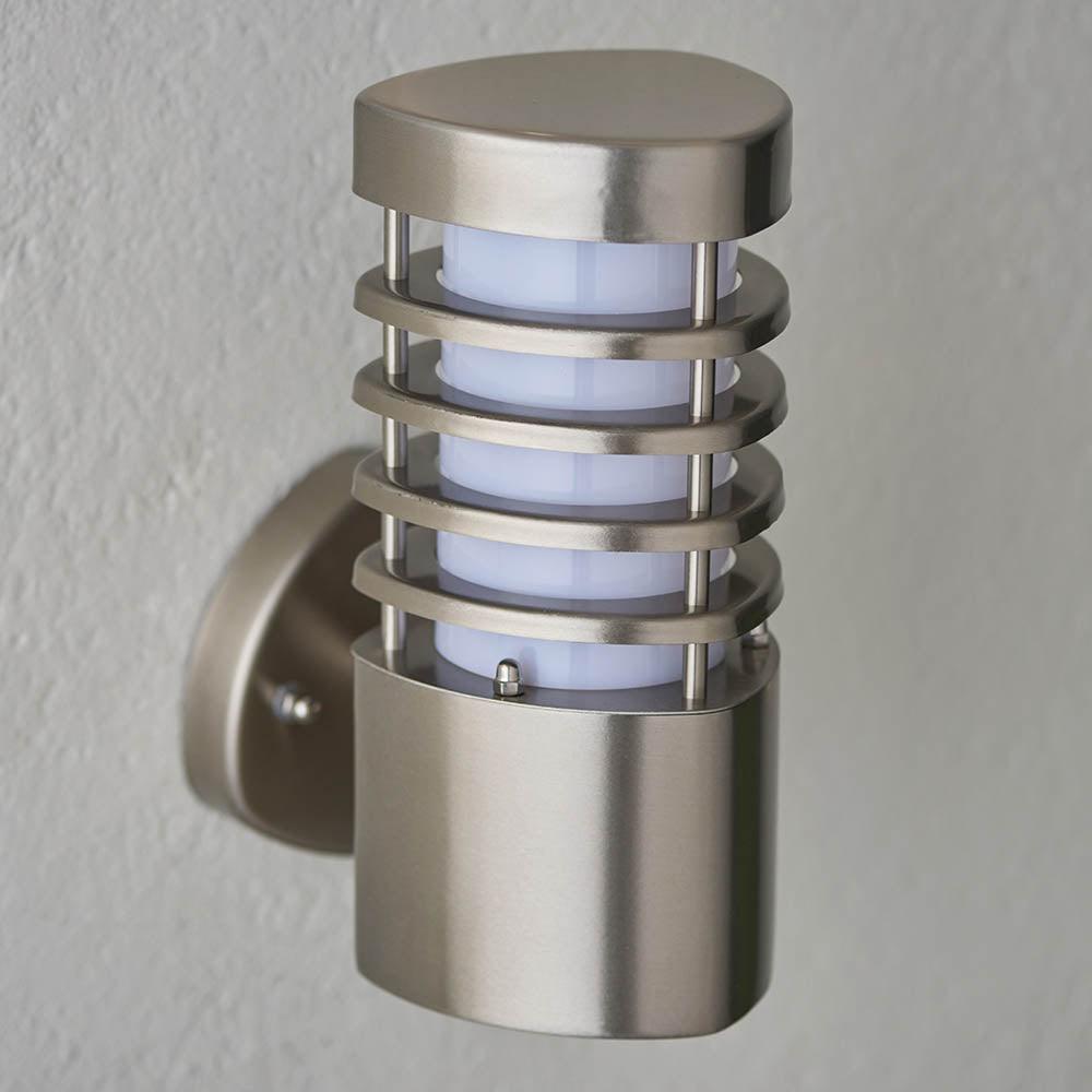 Endon Bruton Brushed Stainless Steel Outdoor Wall Light