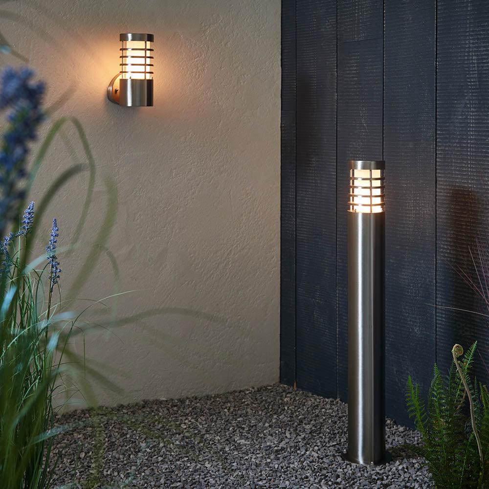 Endon Bruton 1 Light Stainless Steel Outdoor Bollard