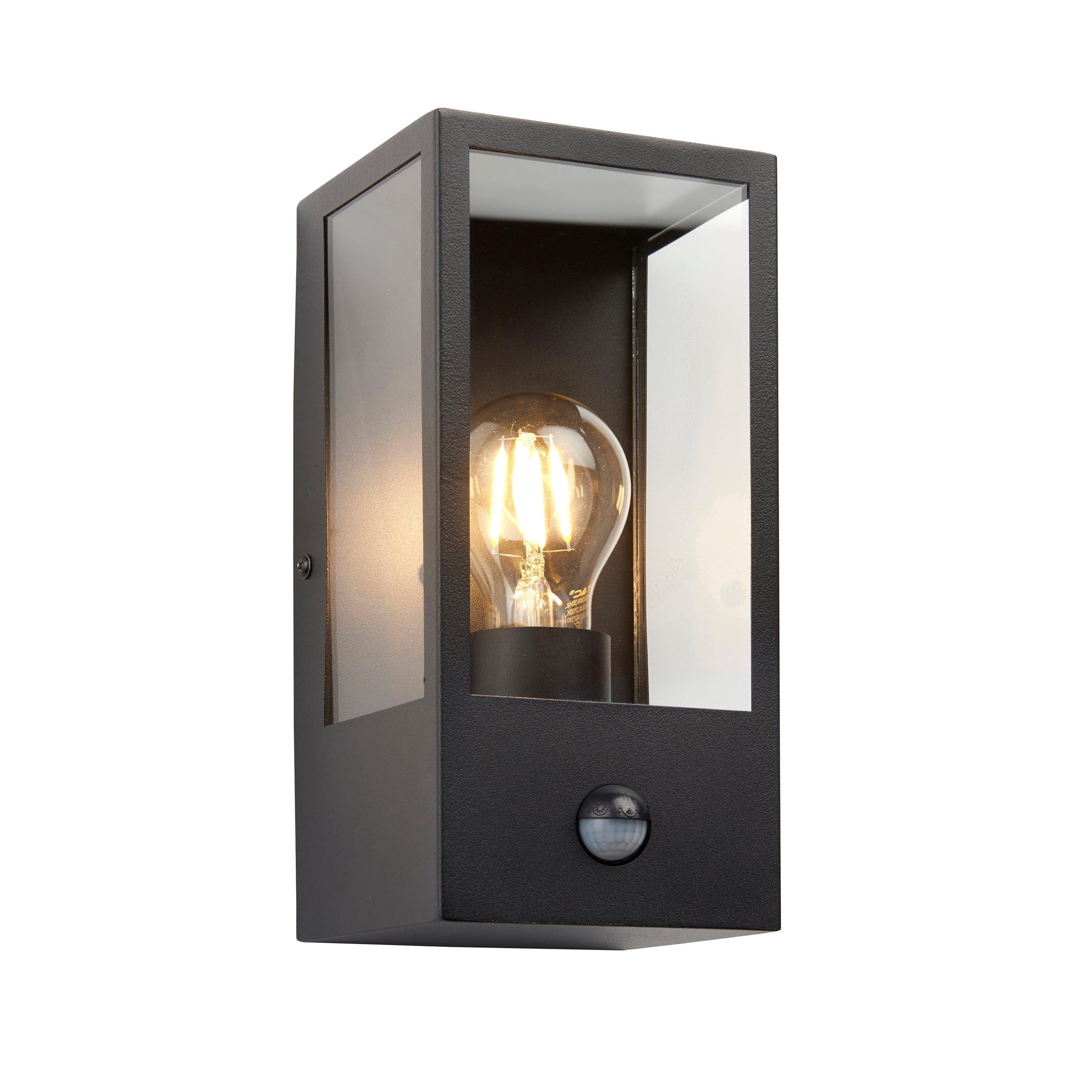 Endon Oxford Black Outdoor Wall Light With PIR Sensor