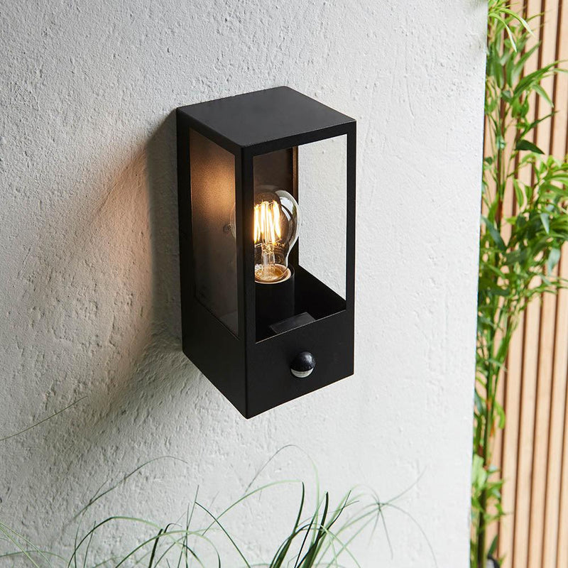 Endon Oxford Black Outdoor Wall Light With PIR Sensor