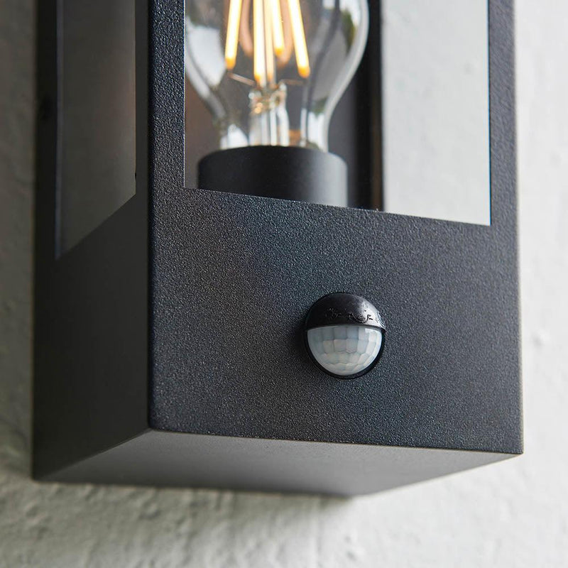 Endon Oxford Black Outdoor Wall Light With PIR Sensor