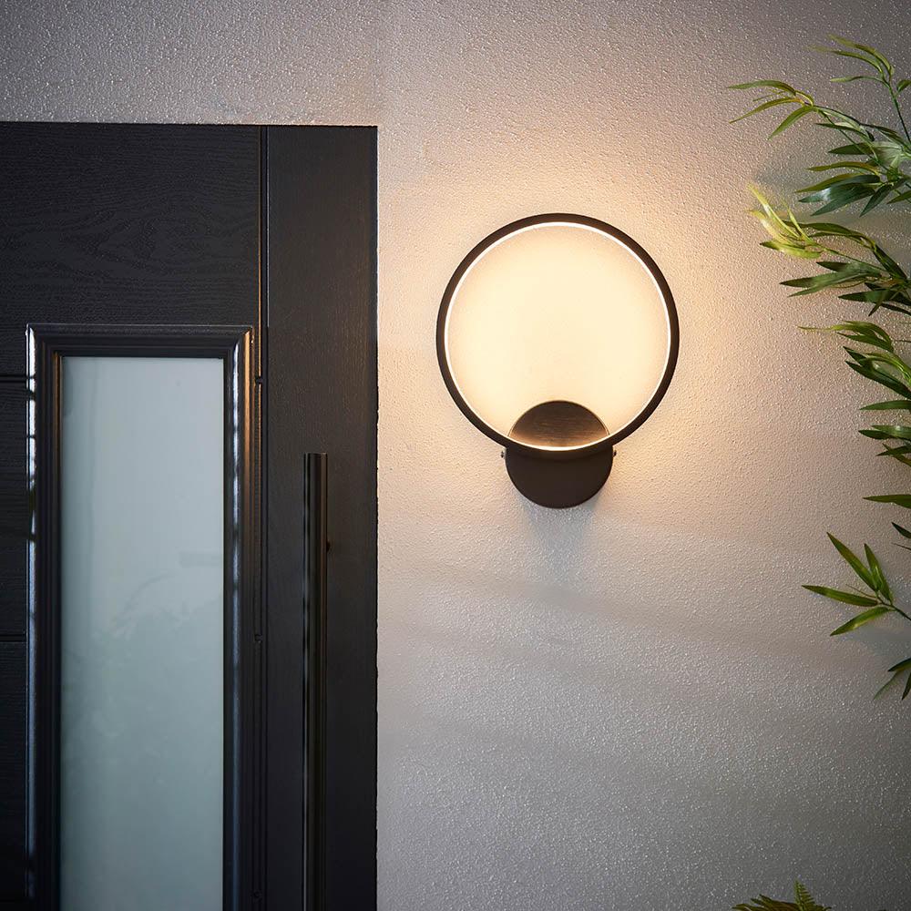 Endon Kieron Black Outdoor Wall Light