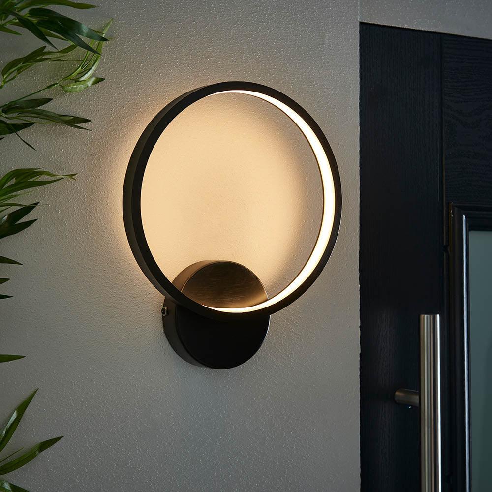 Endon Kieron Black Outdoor Wall Light