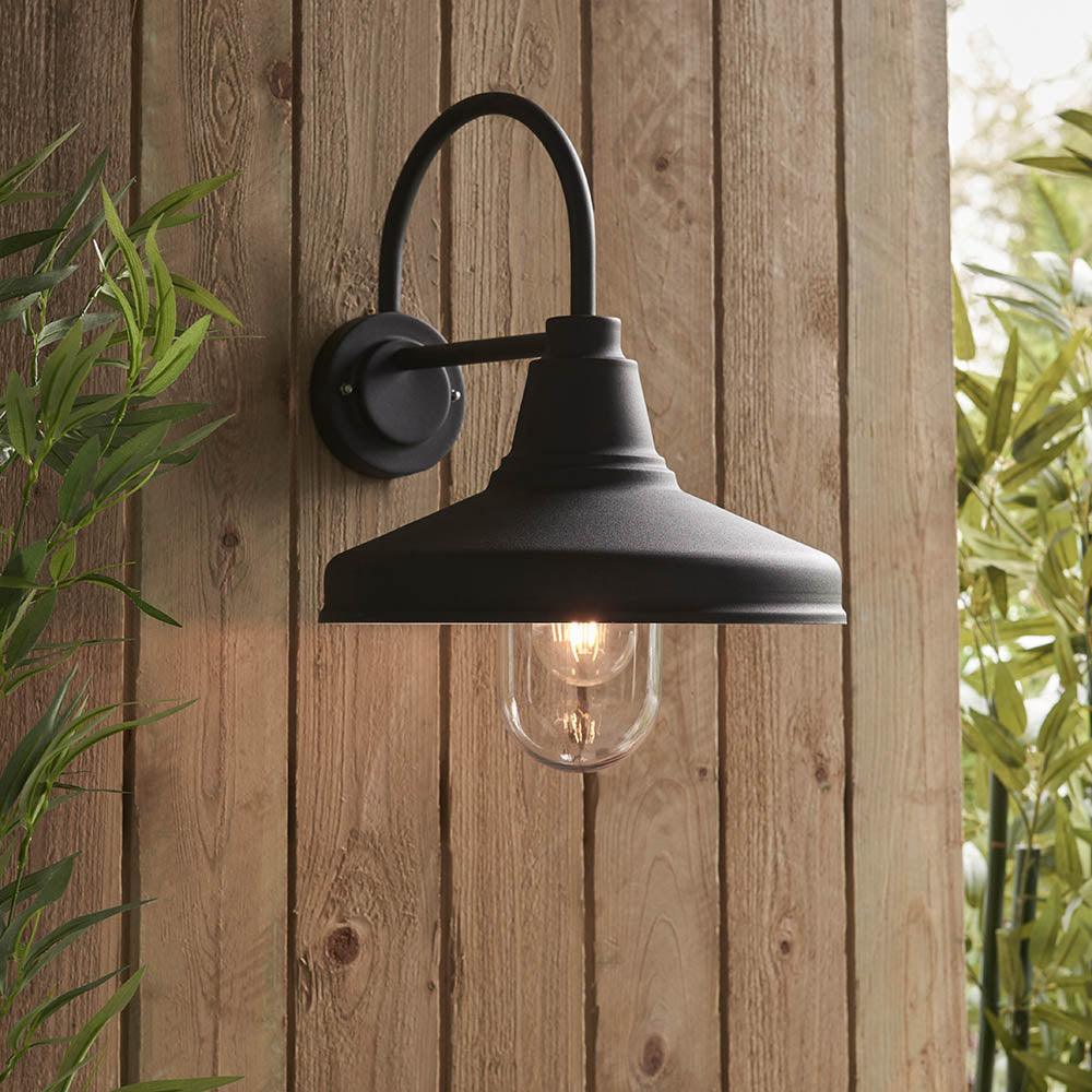 Endon Farmhouse Black Outdoor Wall Light