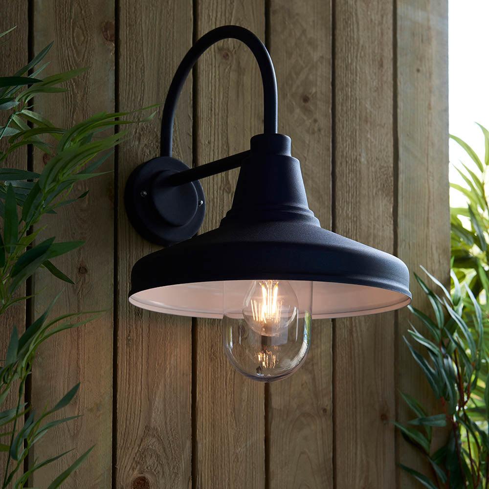 Endon Farmhouse Black Outdoor Wall Light