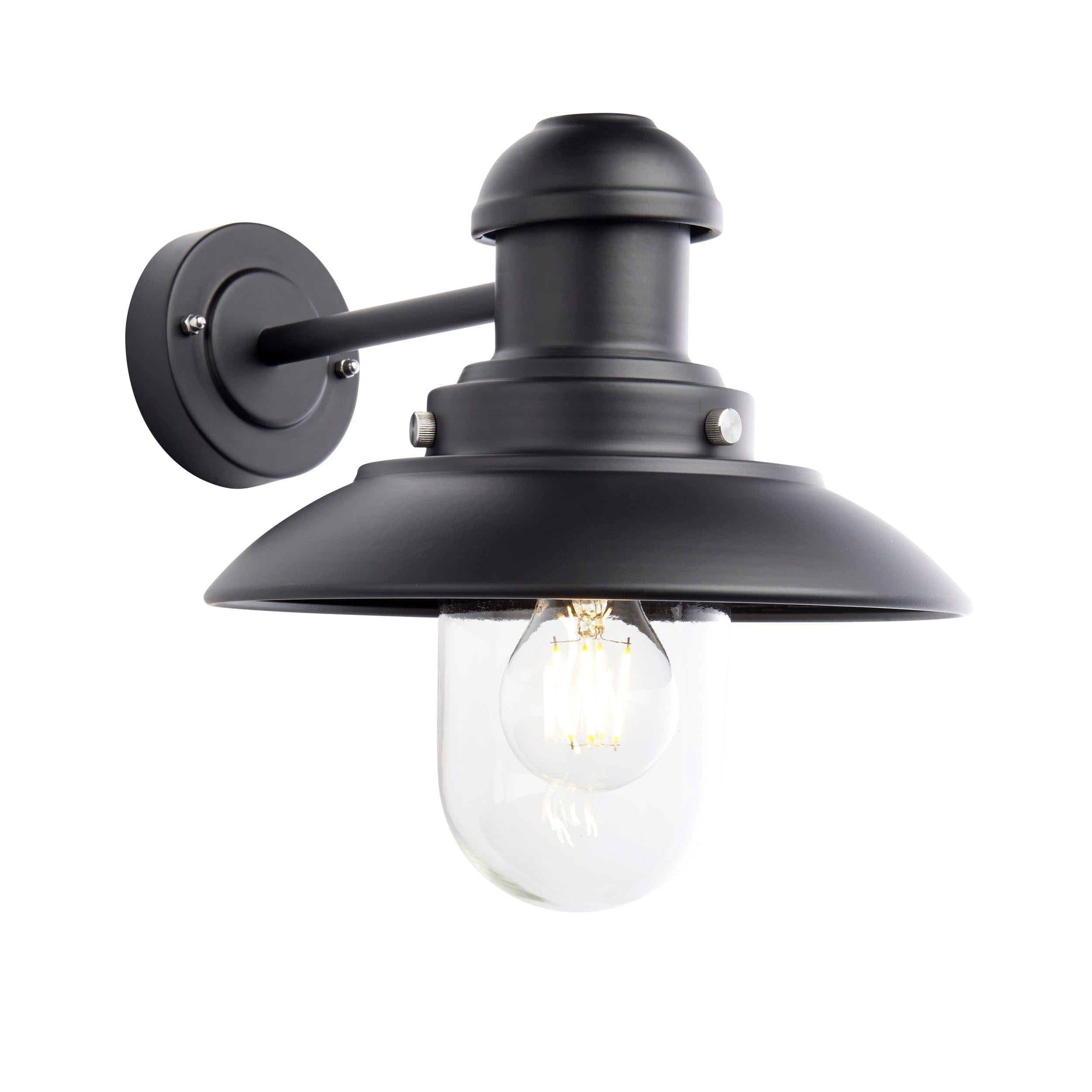 Endon Hereford Matt Black Outdoor Wall Light