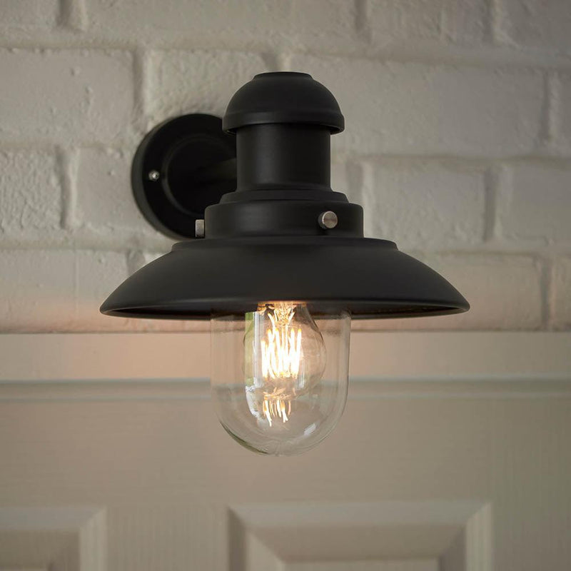 Endon Hereford Matt Black Outdoor Wall Light