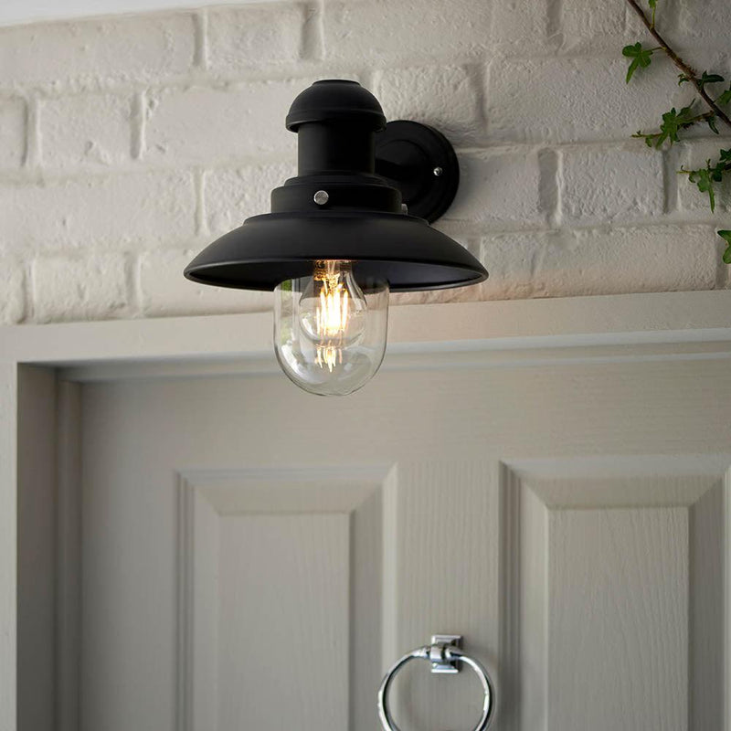 Endon Hereford Matt Black Outdoor Wall Light