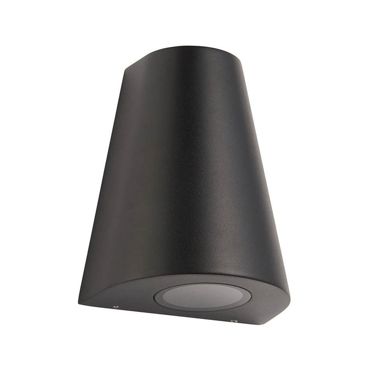 Endon Helm Black Outdoor Downlighter Wall Light