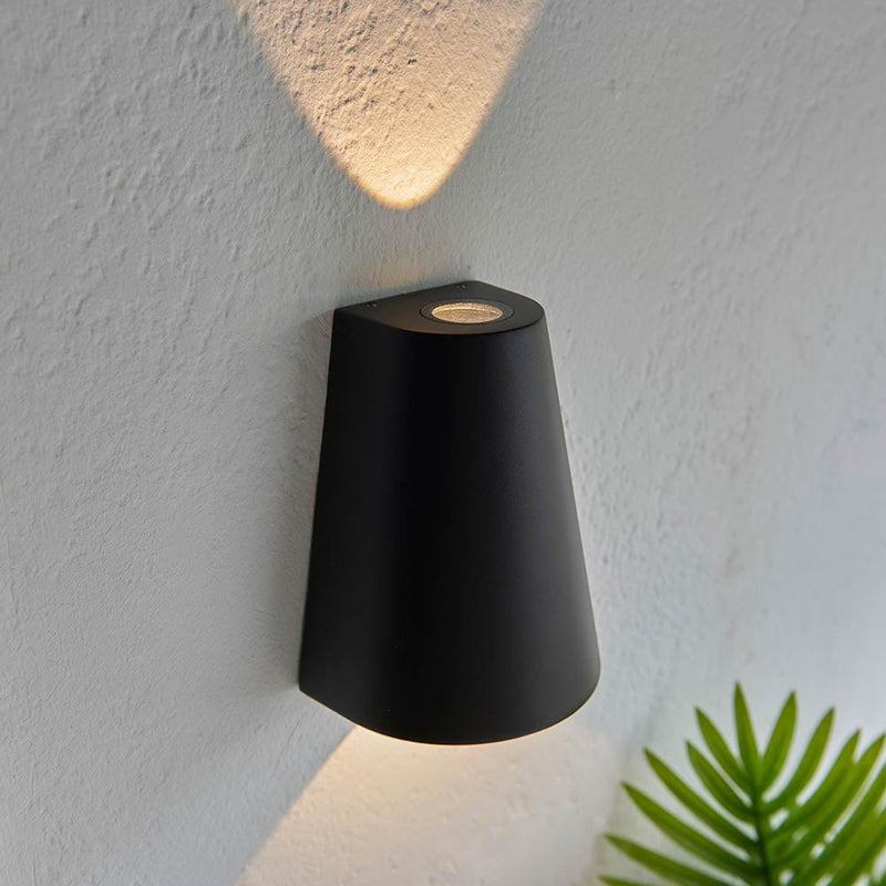 Endon Helm Up & Down Black Outdoor Wall Light