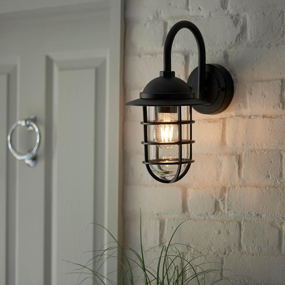 Endon Port Black Outdoor Wall Light