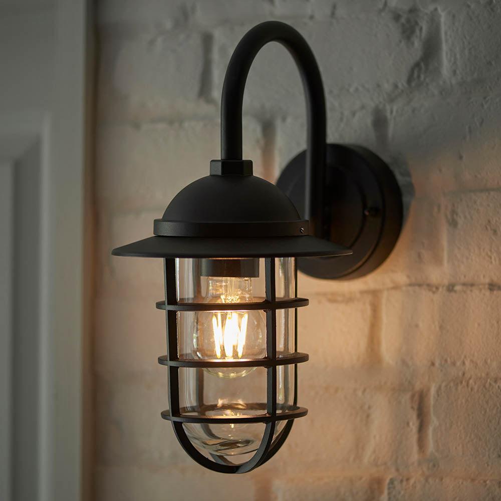 Endon Port Black Outdoor Wall Light