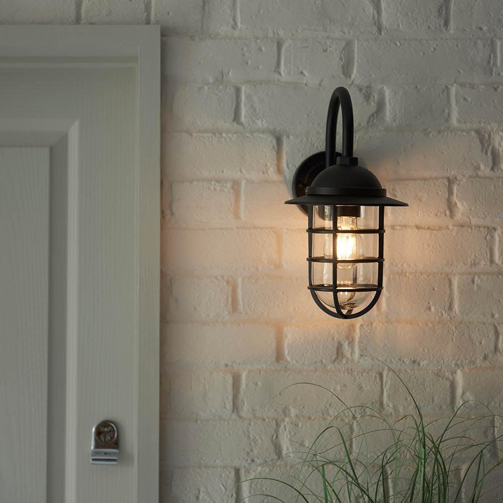 Endon Port Black Outdoor Wall Light