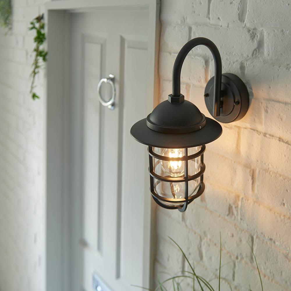 Endon Port Black Outdoor Wall Light