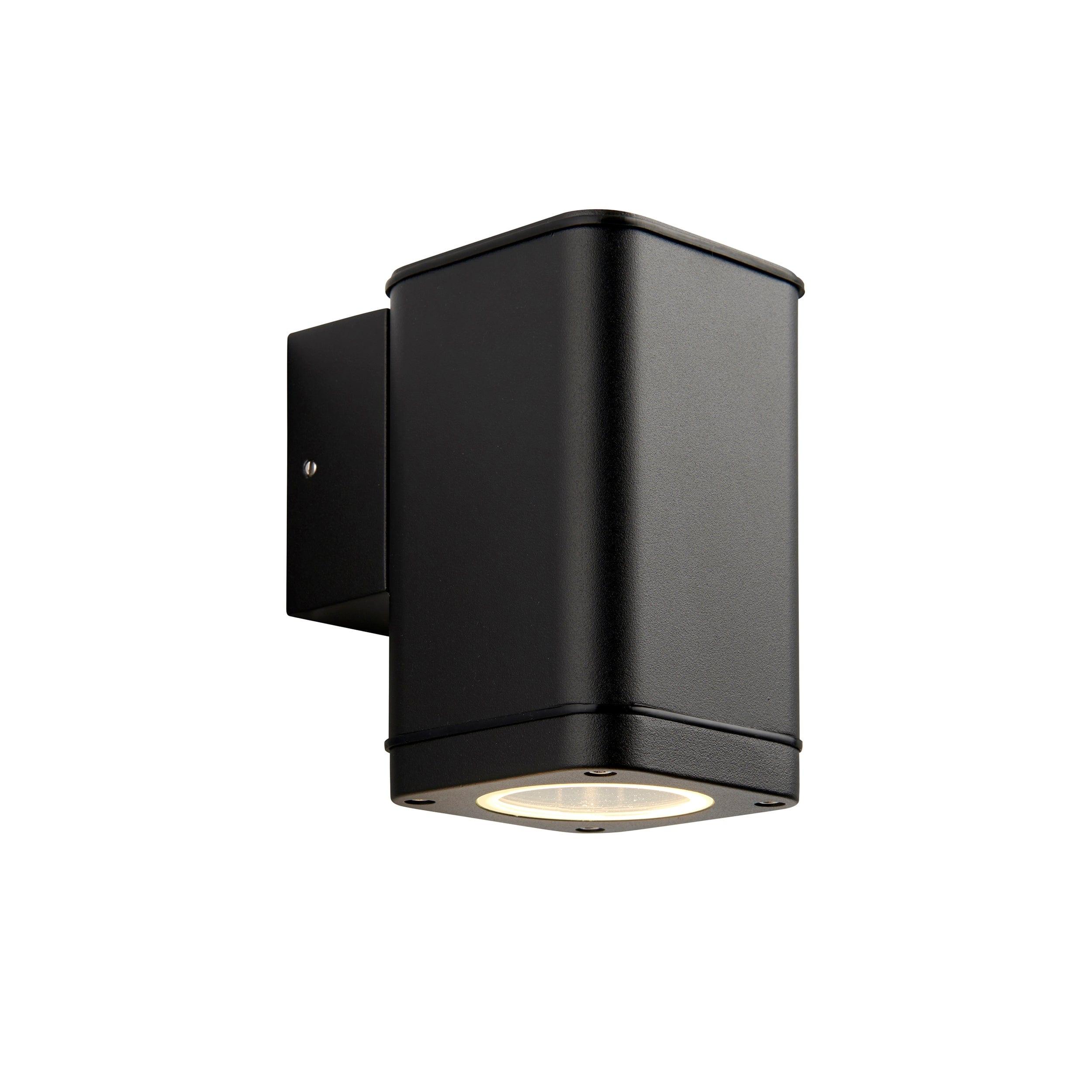 Endon Milton Black Outdoor Downlighter Wall Light