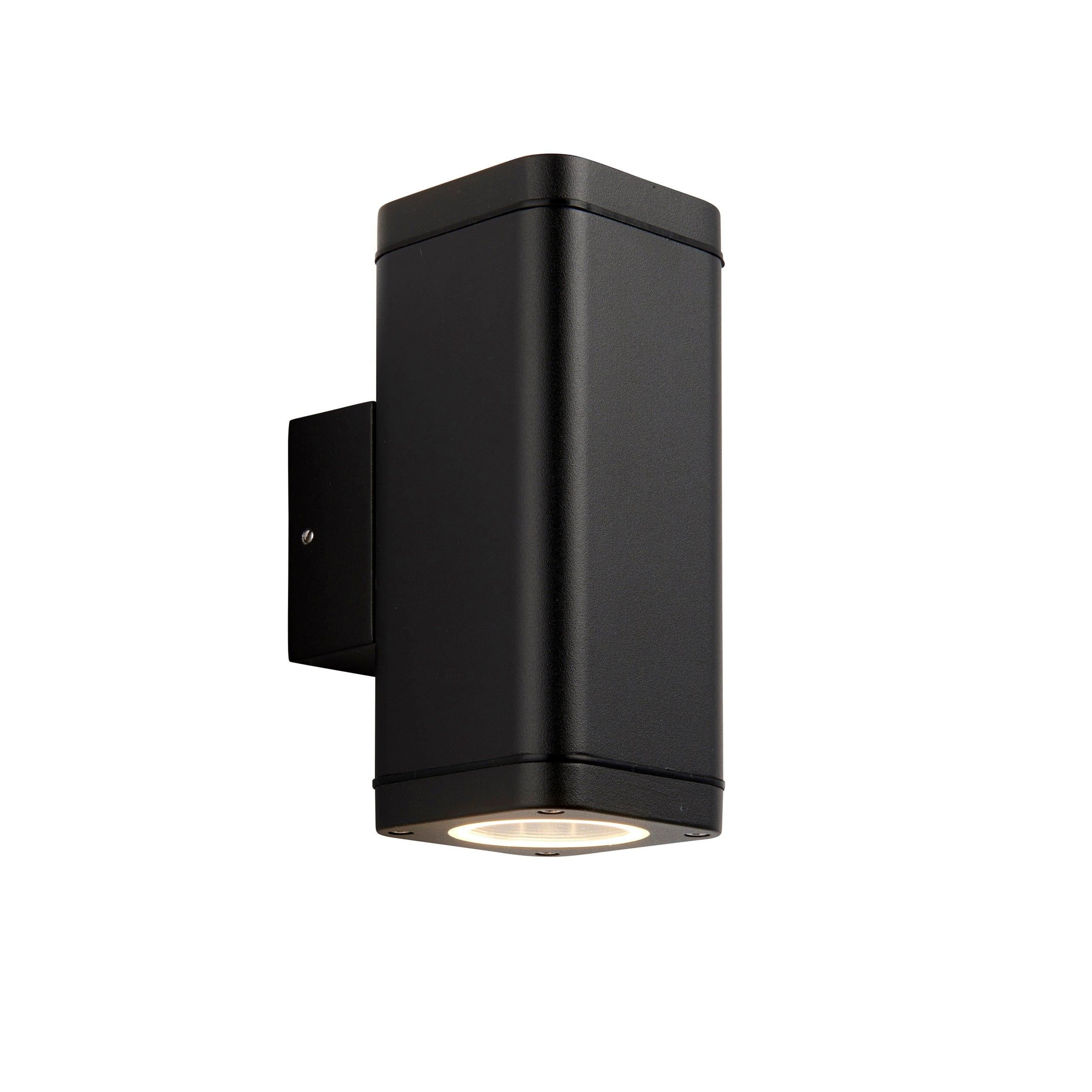 Endon Milton Black Outdoor Up & Down Wall Light