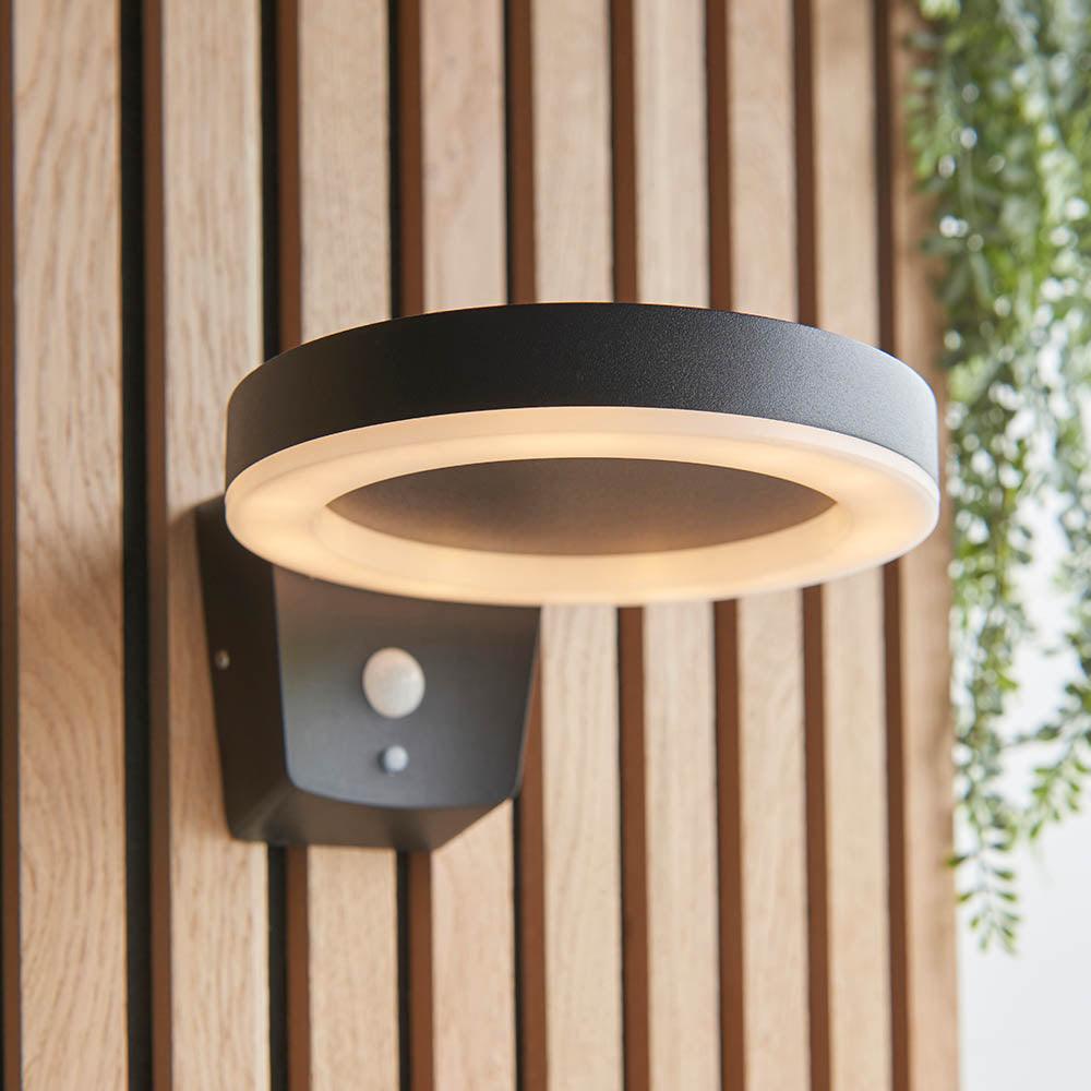 Endon Ebro Solar Powered Outdoor Wall Light With PIR Sensor