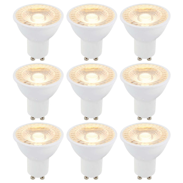 9 X GU10 LED 6W 38 Degree Warm White Bulb