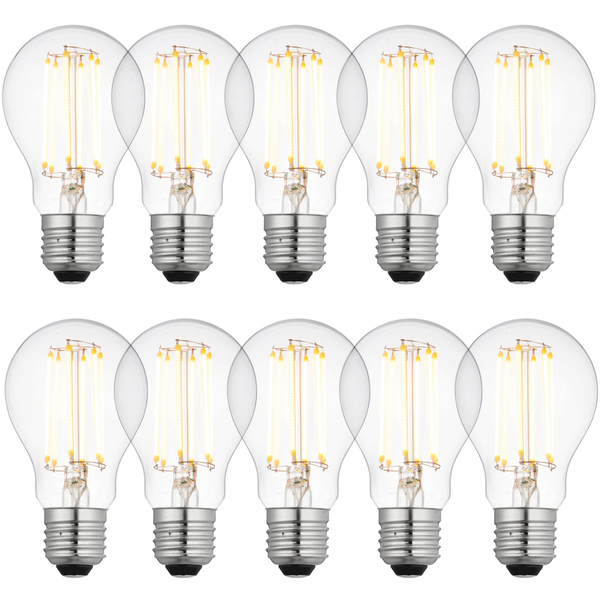 10 x E27 LED Dimmable Filament 6W Lamp/Bulb (40W Equivalent)