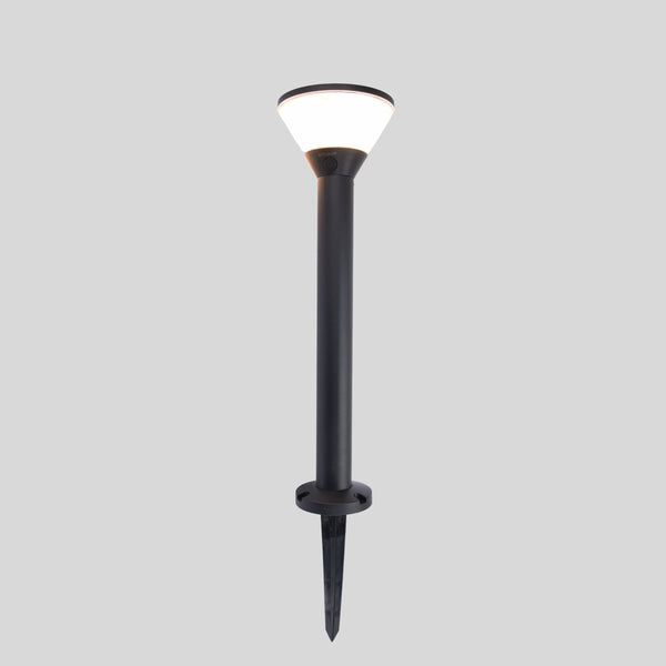 Lutec Karlo Black IP44 ﻿Solar LED Bollard Light With Spike 6935802012