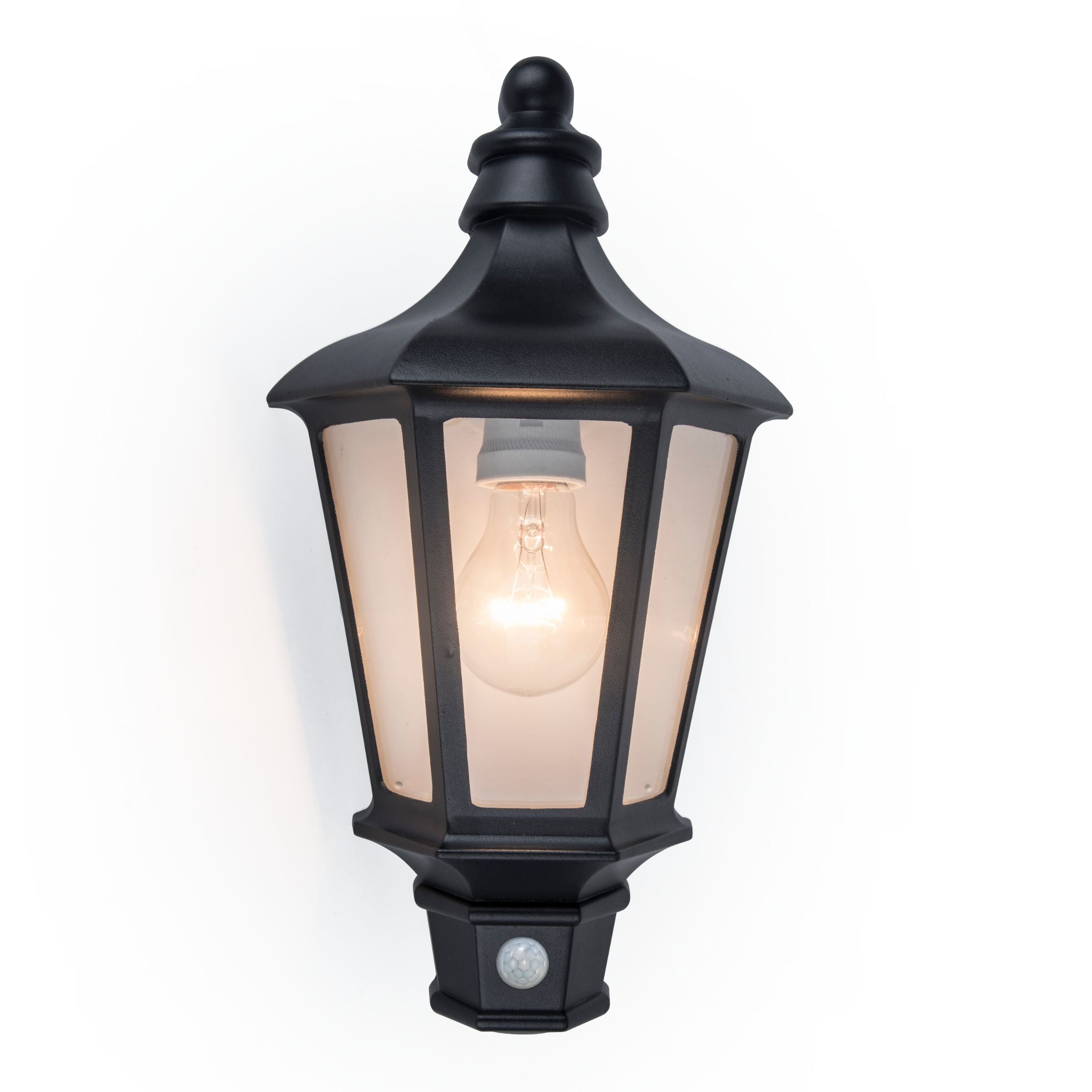 Lutec Cotswold PIR Black Outdoor Wall Light 5180602012