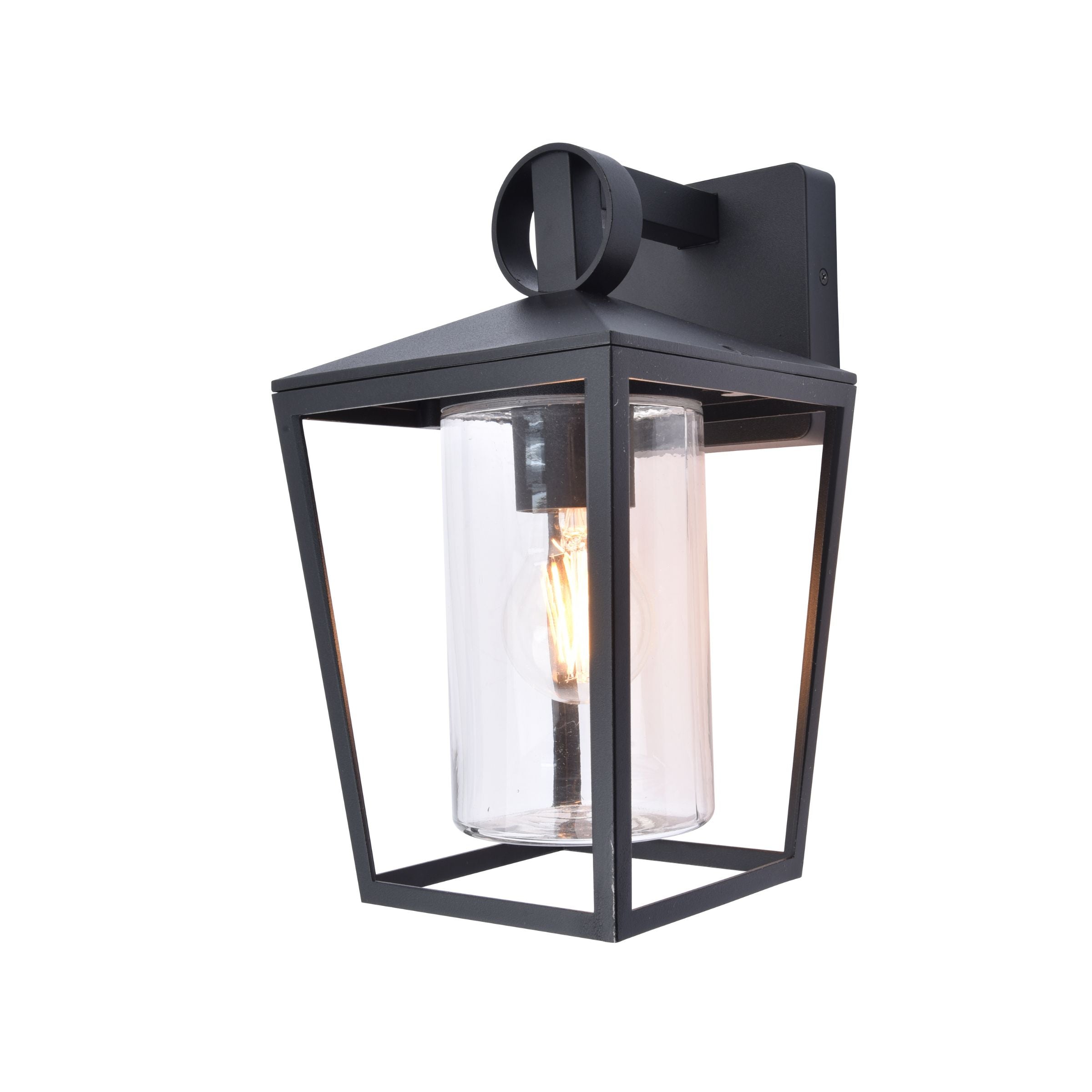 Lutec West Outdoor Down Wall Lantern Light - Black 5207901012