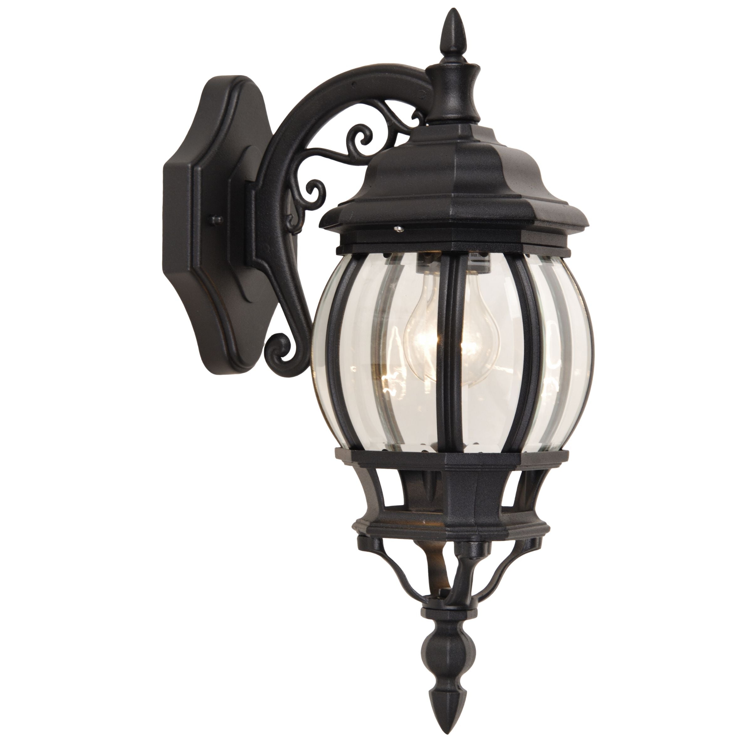 Lutec Canterbury Outdoor Wall Light - Black 5120202012