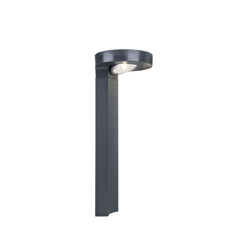 Lutec Diso LED Solar Bollard Pathway Light - Dark Grey 6906703335