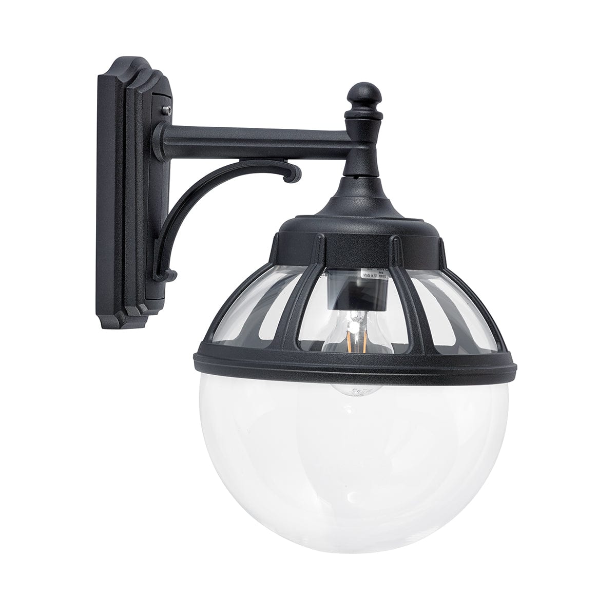 Norlys Bologna 1 Light Black Outdoor Down Wall Light