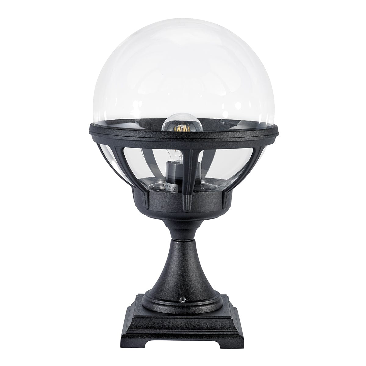 Norlys Bologna 1 Light Black Outdoor Pedestal Light