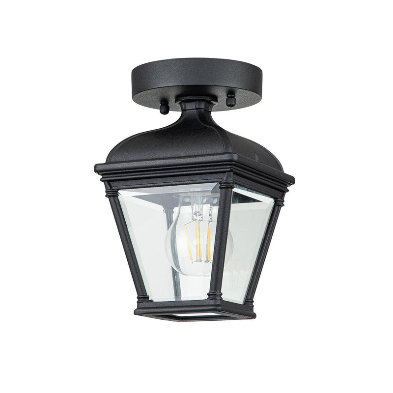 Elstead Bayview 1 Light Outdoor Black Porch Lantern