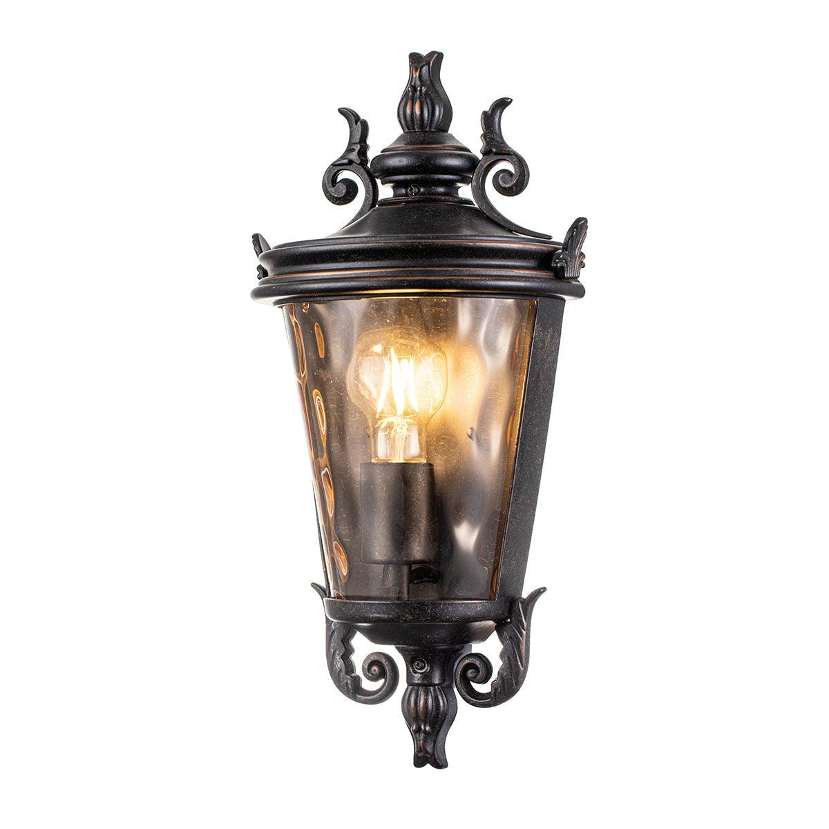 Elstead Baltimore 1 Light Medium Outdoor Half Lantern image 1