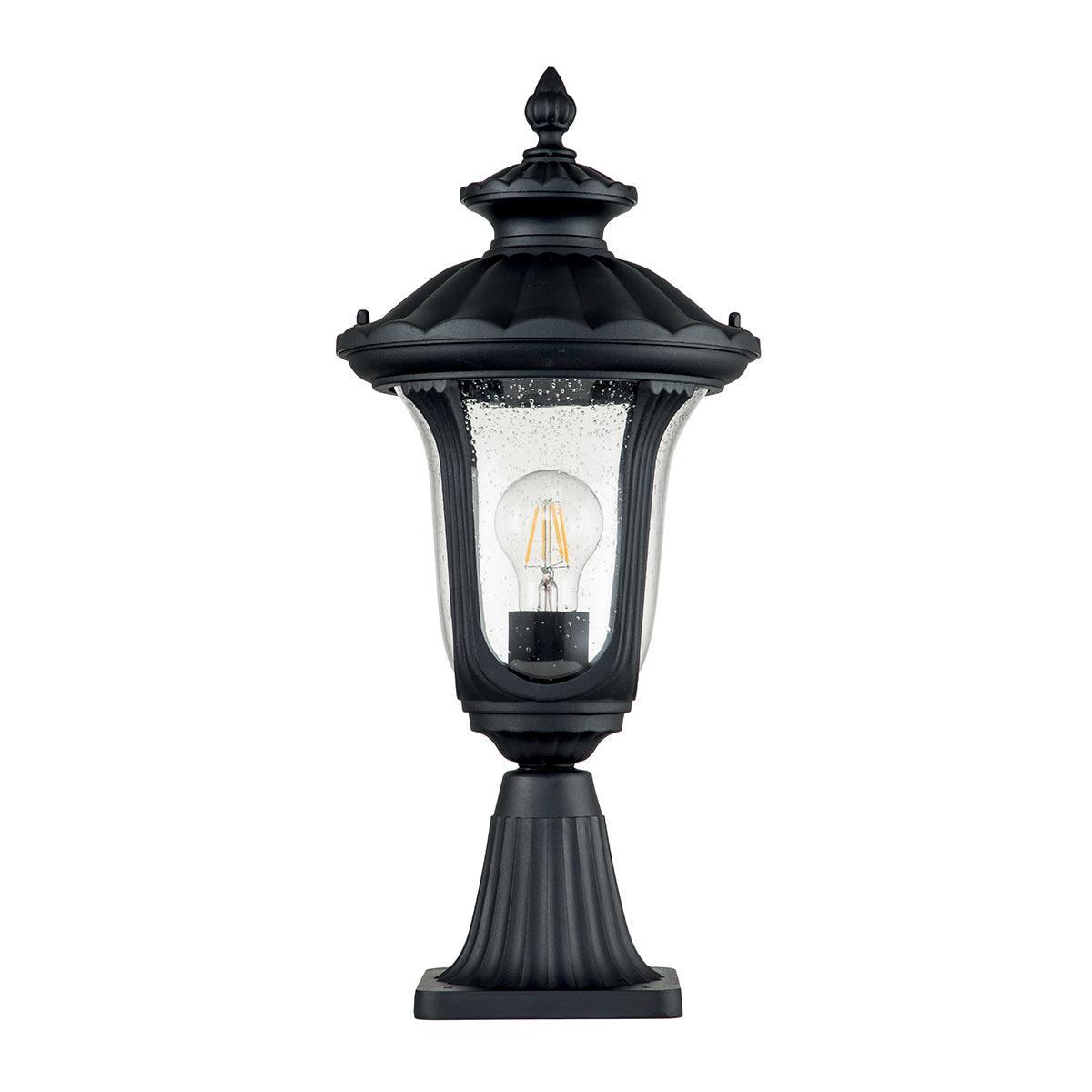 Elstead Chicago 1 Light Small Outdoor Pedestal Lantern