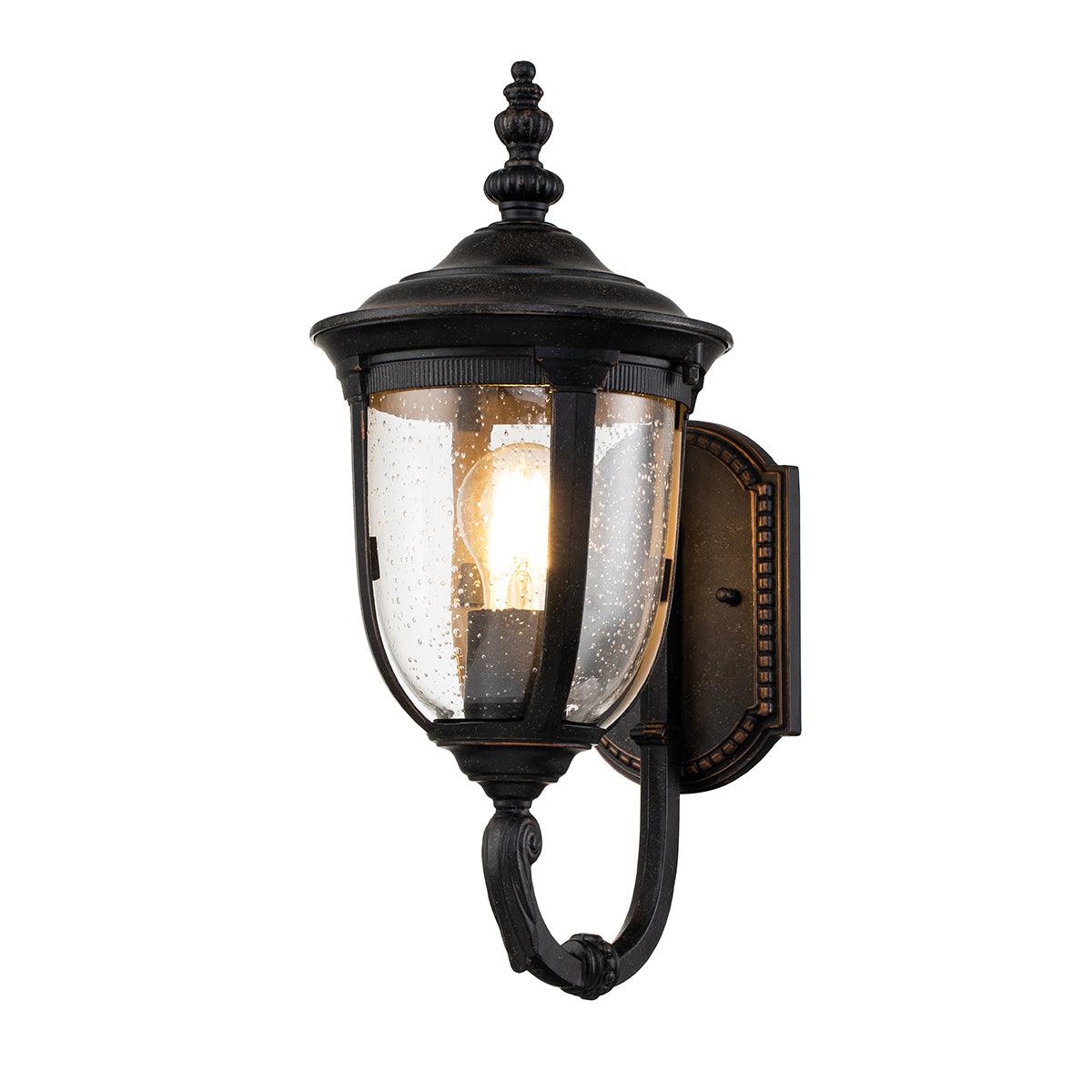 Cleveland 1 Uplight Small Bronze Outdoor Wall Lantern image 1