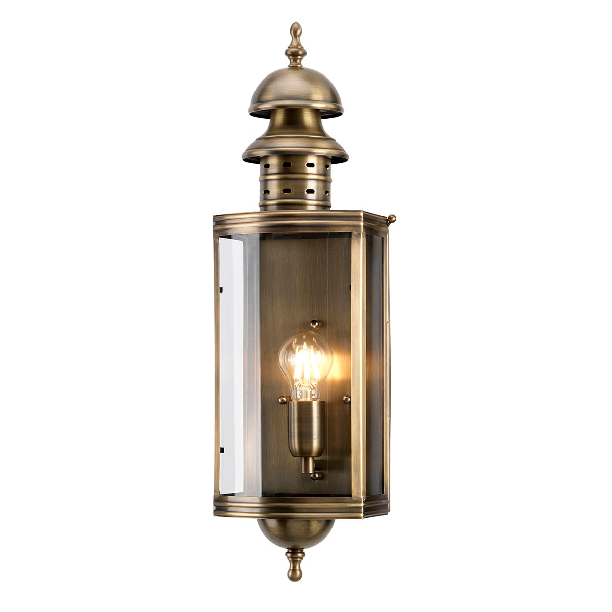 Elstead Lighting Downing Street Outdoor Brass Wall Lantern