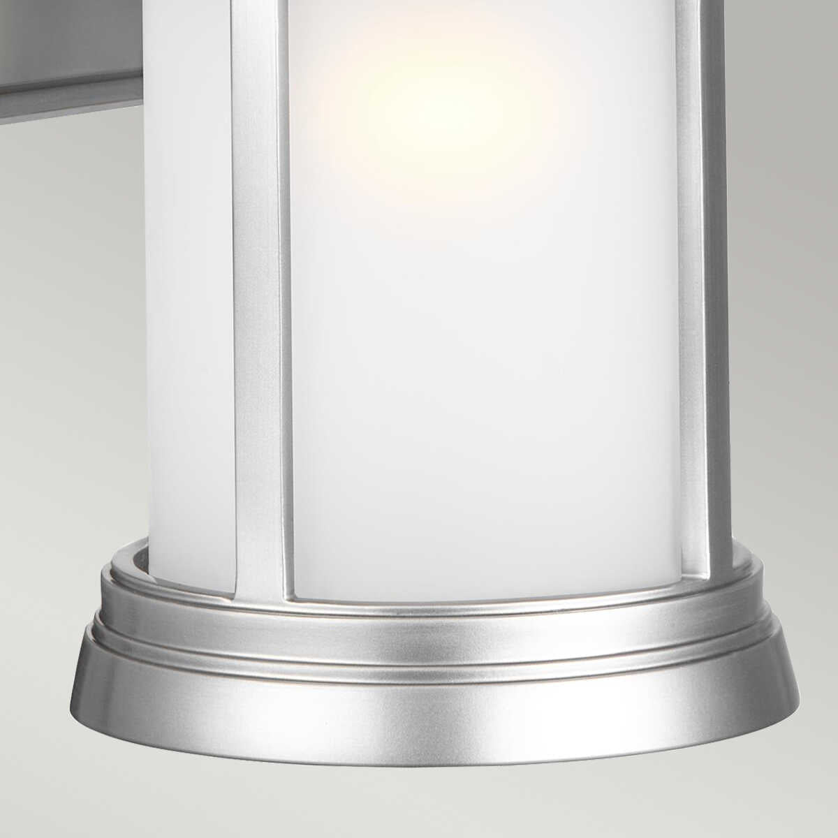 Feiss Newport 1 Lt Medium Brushed Steel Outdoor Wall Lantern