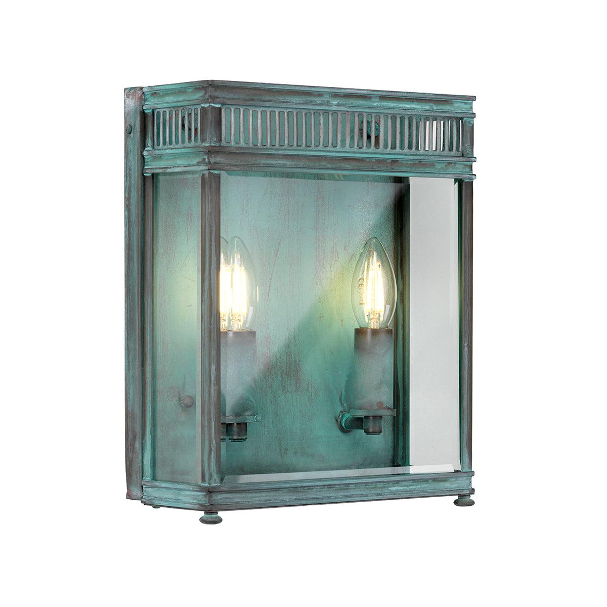 Elstead Holborn 2 Light Medium Verdigris Outdoor Half Light