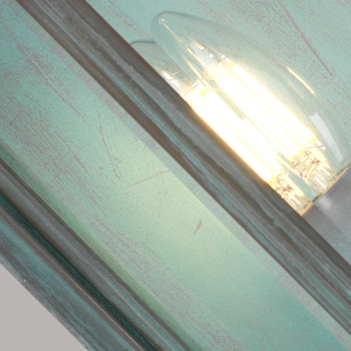 Elstead Holborn 2 Light Medium Verdigris Outdoor Half Light