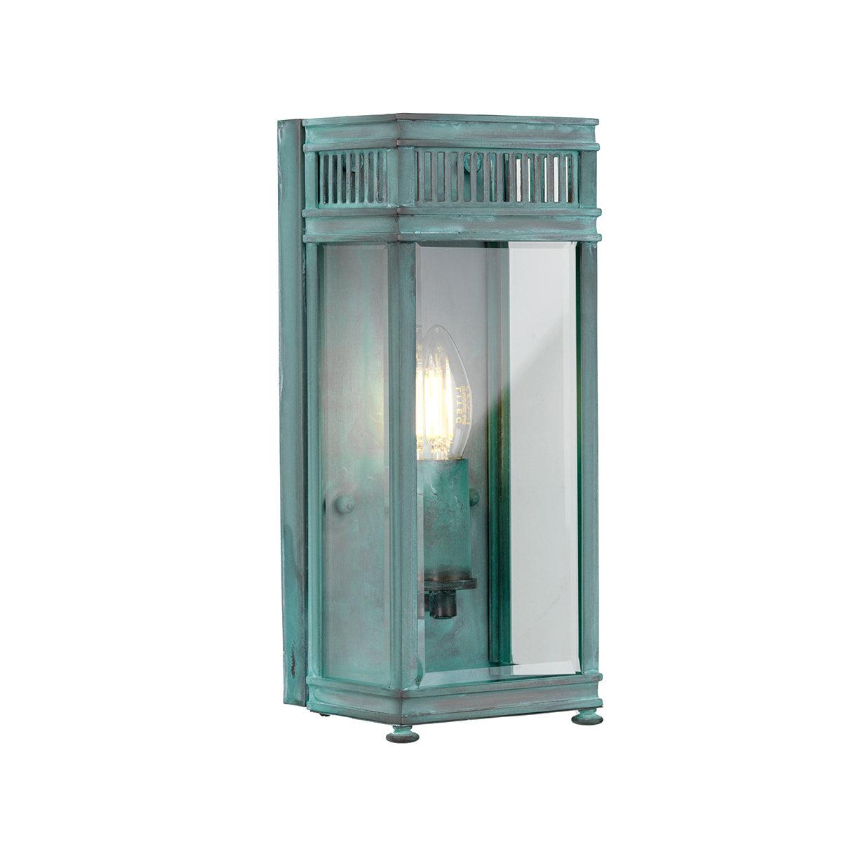 Elstead Holborn 1 Light Small Verdigris Outdoor Half Light