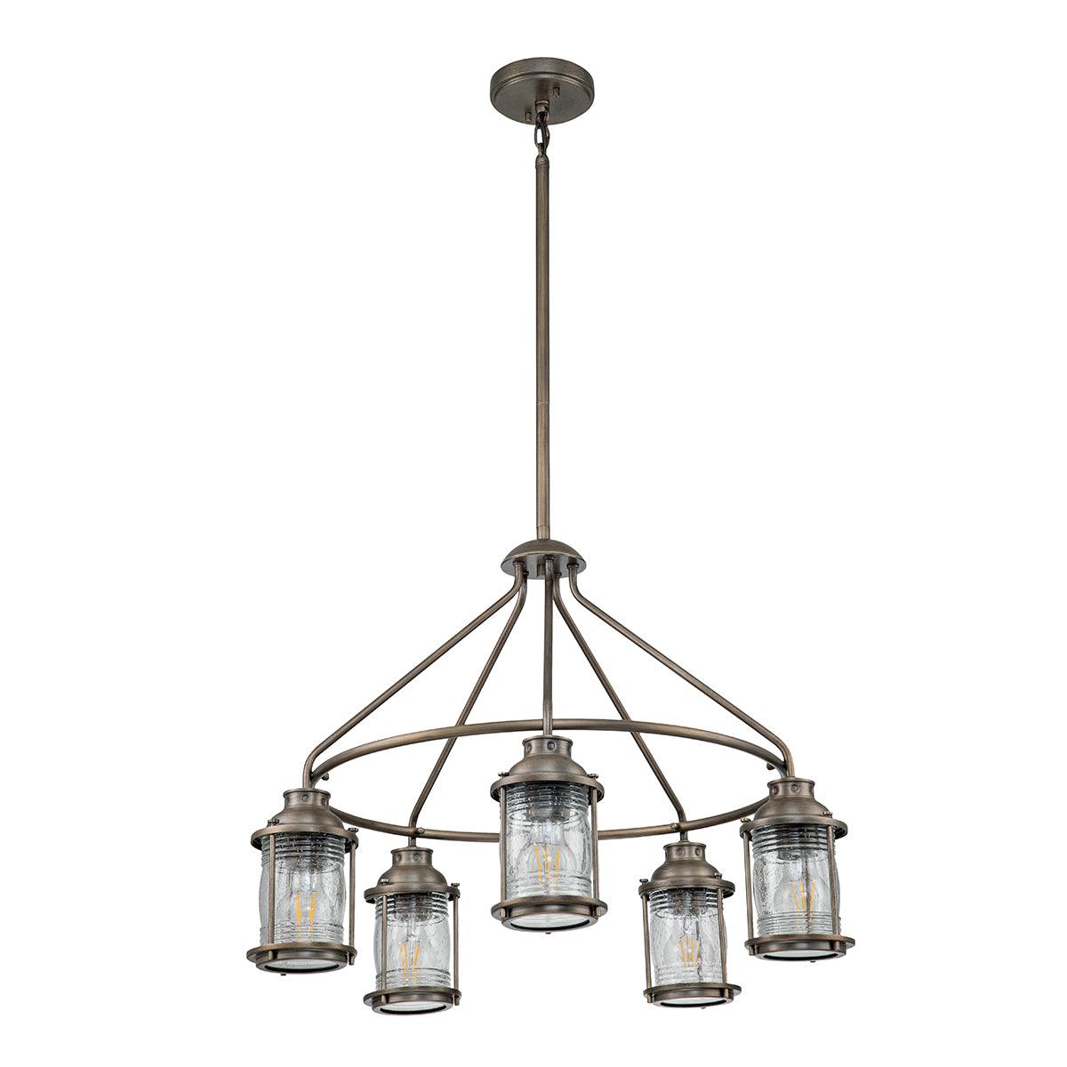 Kichler Ashland Bay 5 Light Outdoor Bronze Chandelier