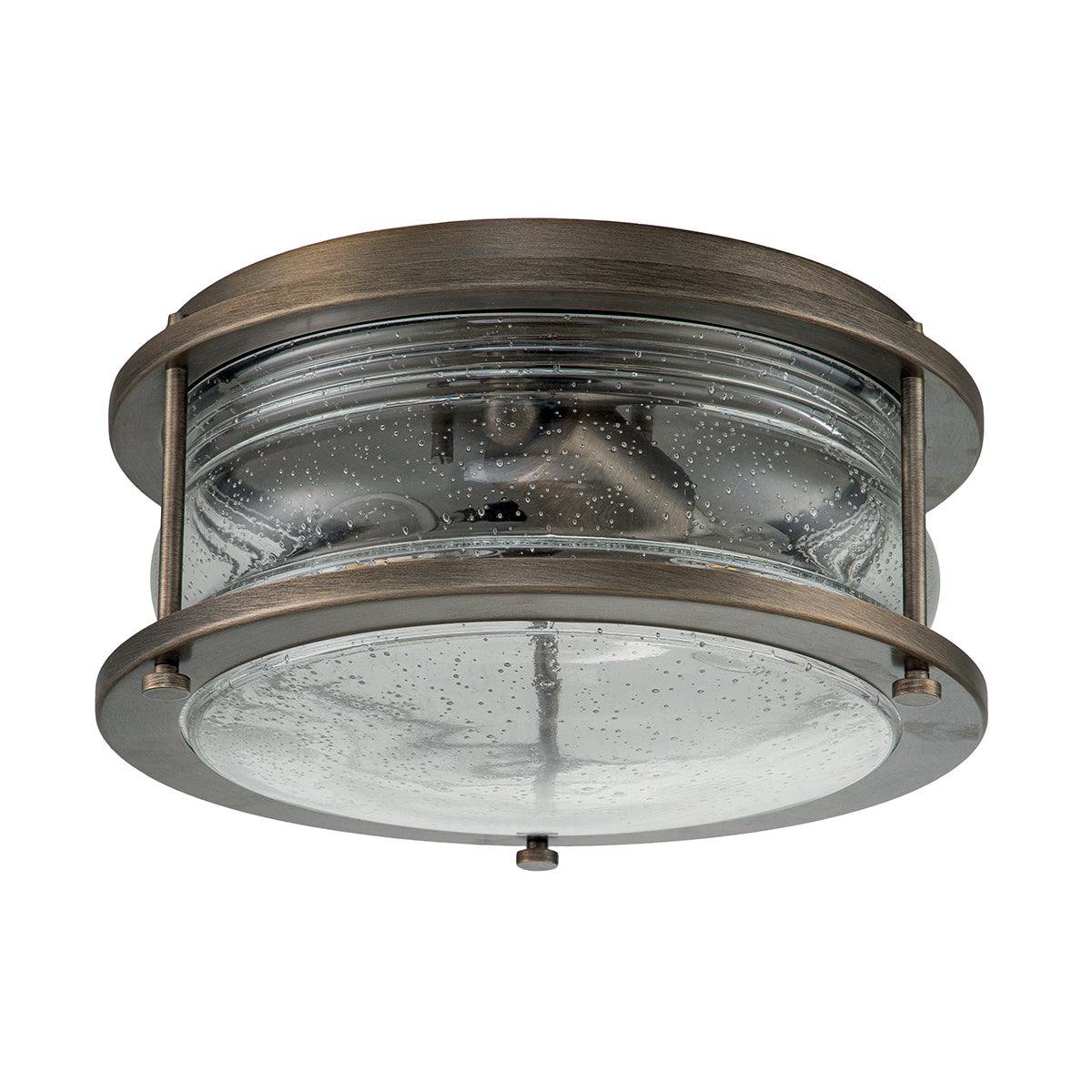 Kichler Ashland Bay 2 Light Bronze Outdoor Ceiling Flush