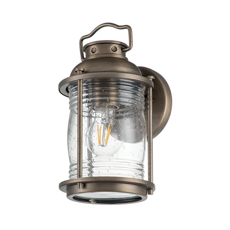 Kichler Ashland Bay Small Bronze Outdoor Wall Lantern Close Up Image