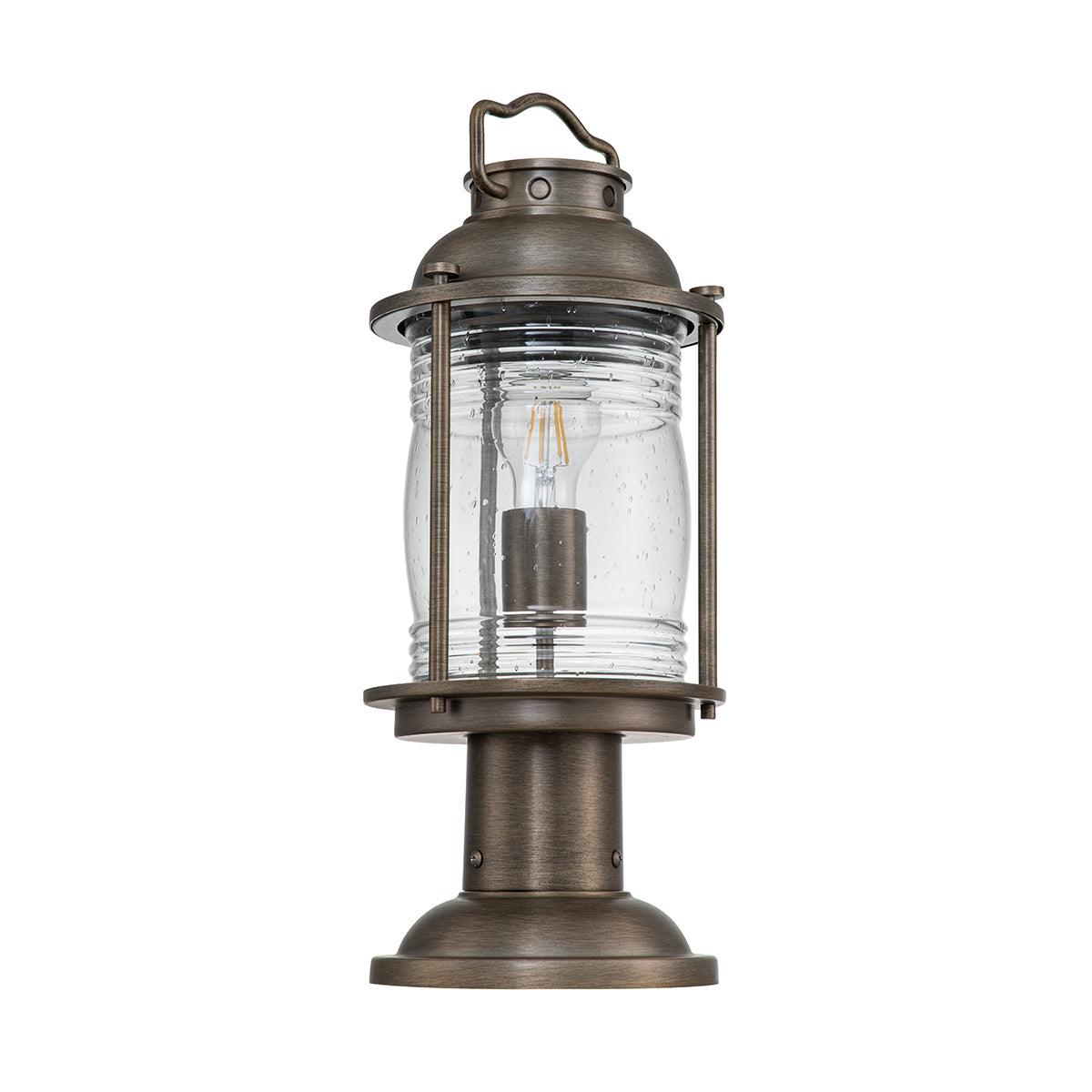 Kichler Ashland Bay Medium Bronze Outdoor Pedestal Lantern