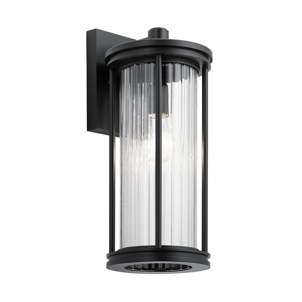 Kichler Barras 1 Medium Black Outdoor Wall Light