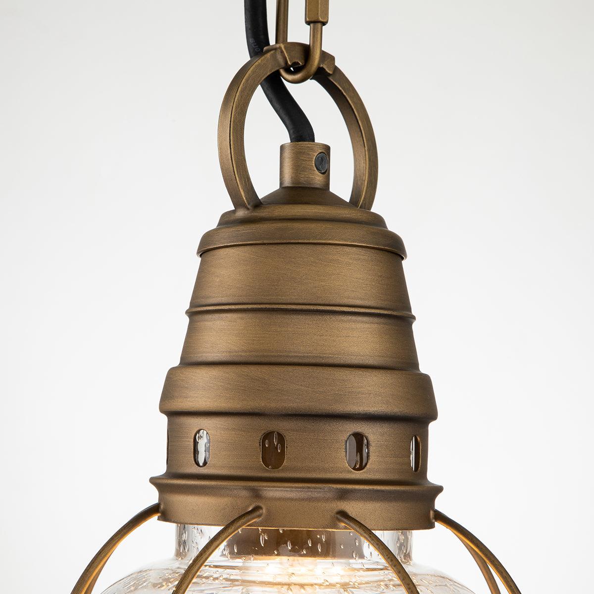 Kichler Bridgepoint 1 Light Small Brass Outdoor Chain Lantern