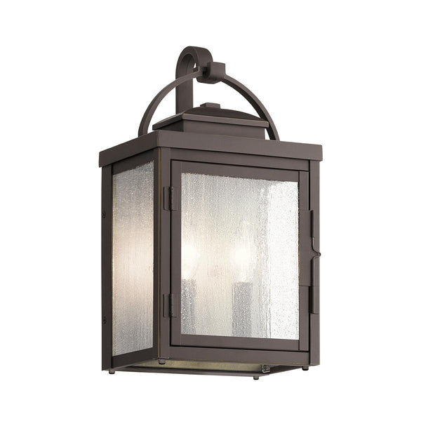 Kichler Carlson 2 Light Bronze Outdoor Wall Lantern image 1