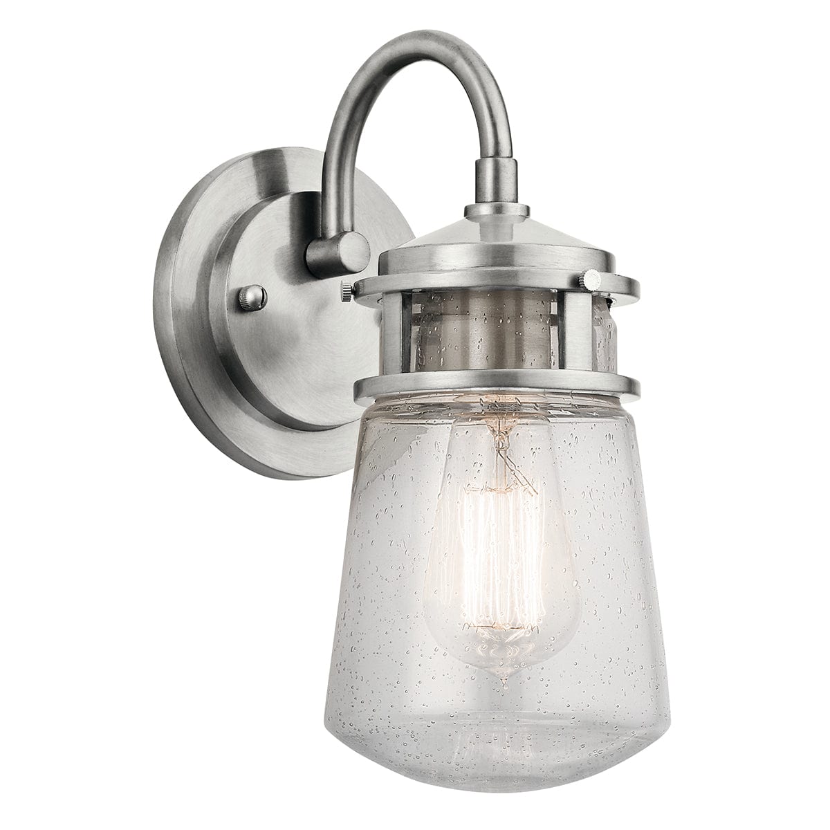 Kichler Lyndon 1 Lt Small Outdoor Wall Lantern - Brushed Aluminium