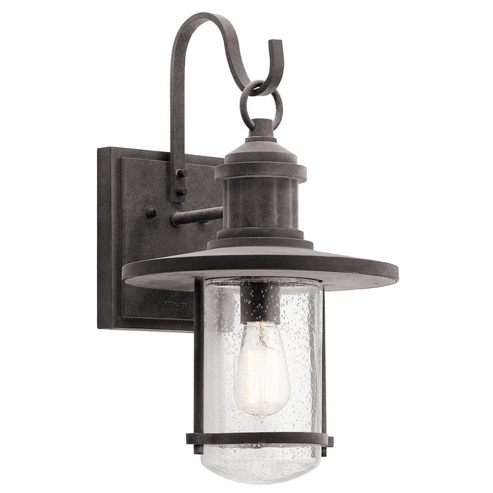 Kichler Riverwood XL Weathered Zinc Outdoor Wall Lantern