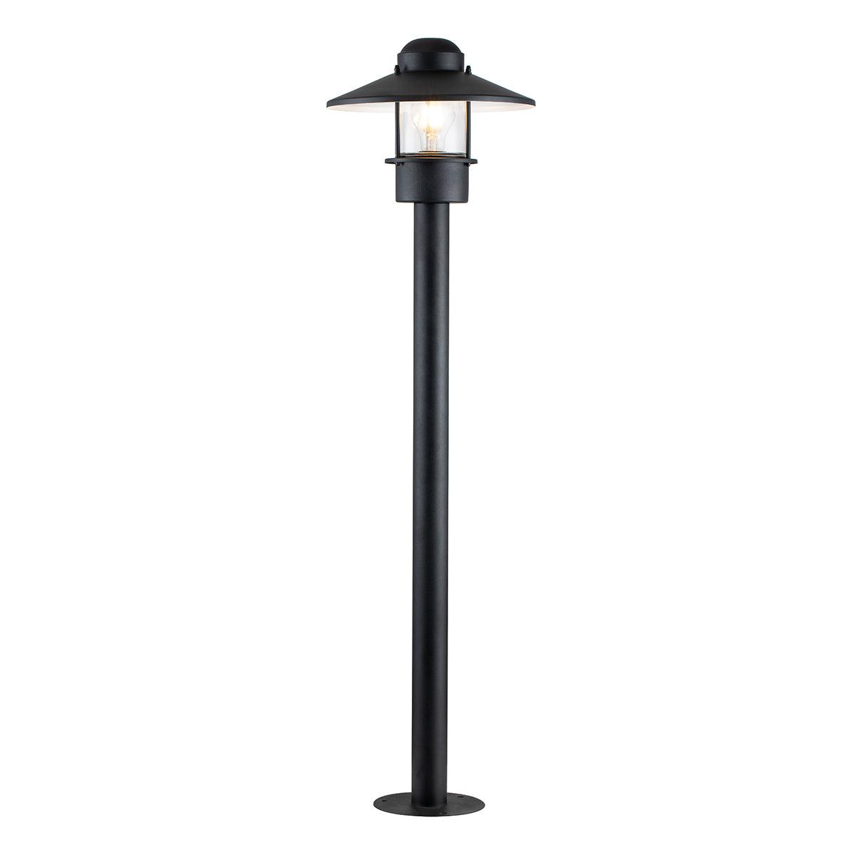 Elstead Klampenborg 1 Light Black Outdoor Bollard