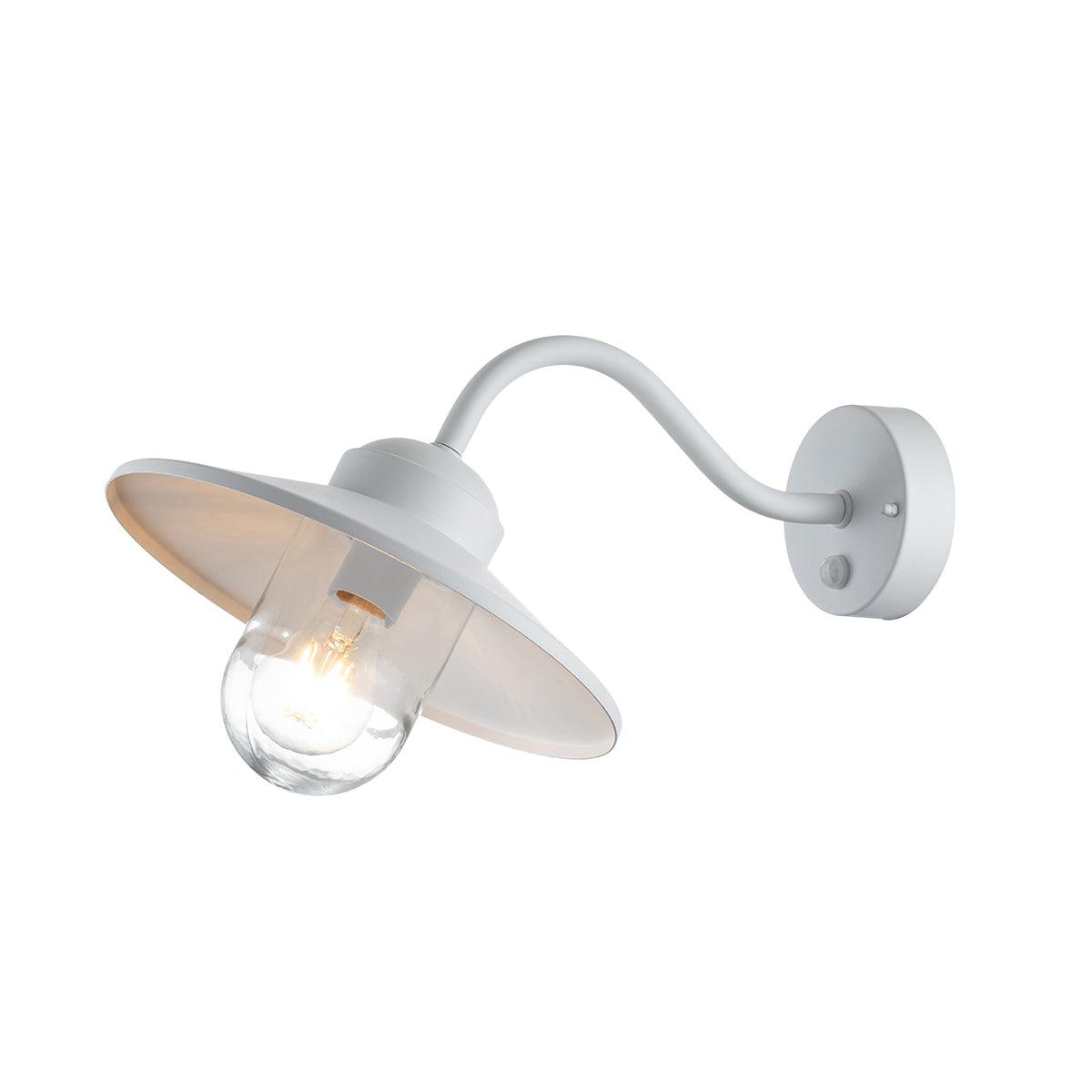 Elstead Klampenborg 1 Light White PIR Outdoor Wall Light